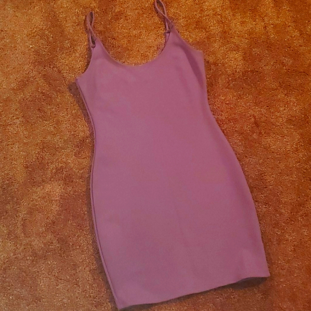 Purple bodycon mini dress